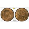 Image 1 : GREAT BRITAIN: Edward VII, 1901-1910, AE penny, 1902, PCGS MS64 RB