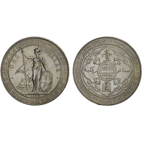 GREAT BRITAIN: AR trade dollar, 1930, AU