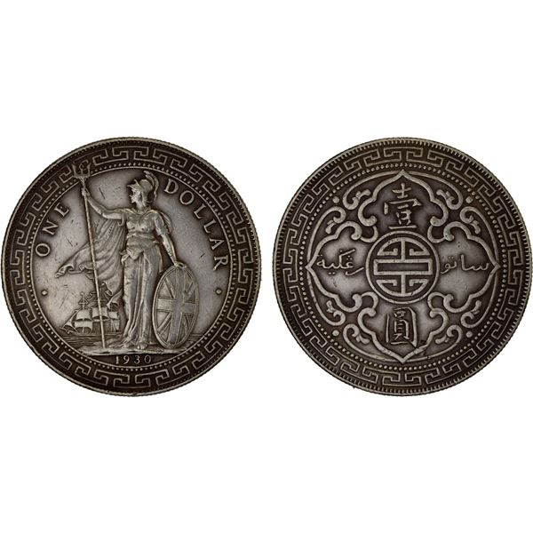 GREAT BRITAIN: AR trade dollar, 1930-B, NGC About XF