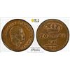 Image 1 : ITALY: NAPLES & SICILY: Ferdinand II, 1830-1859, AE tornese, 1858, PCGS MS63 BN
