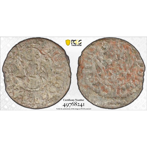 LIVONIA (POLISH): Sigismund III, 1587-1629, AR schilling, Riga, [16]17, PCGS AU58