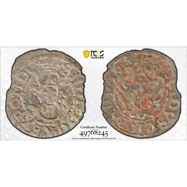 LIVONIA (POLISH): Sigismund III, 1587-1629, AR schilling, Riga, [16]19, PCGS MS62