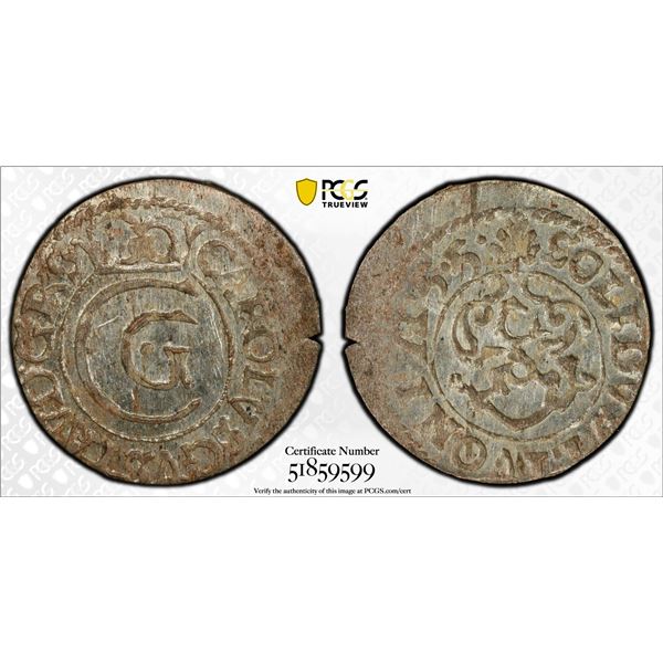 LIVONIA (SWEDISH): Karl X Gustav, 1654-1660, BI solidus, Riga, [16]55, PCGS MS63