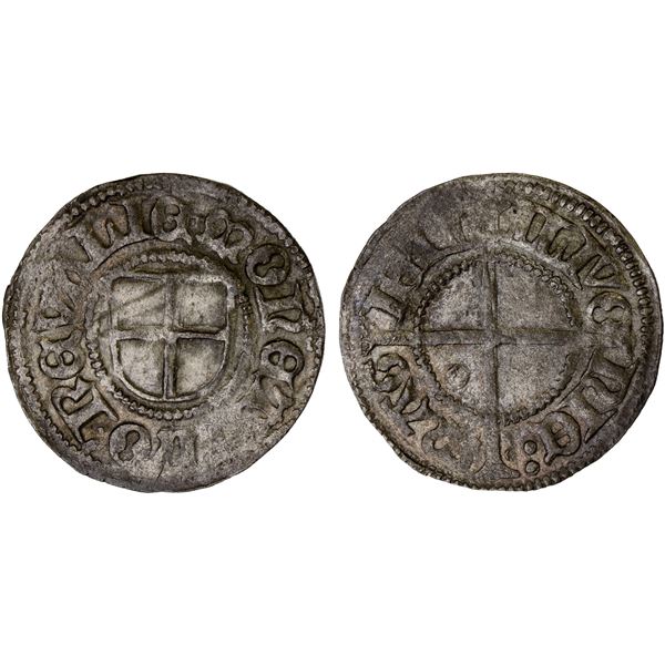 LIVONIAN ORDER: Walter von Plettenberg, 1494-1535, BI schilling (0.91g), AU