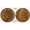 Image 1 : NETHERLANDS: William III, 1849-1890, AE cent, 1883, PCGS MS64 RB