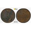 Image 1 : RUSSIA: Alexander III, 1881-1894, AE 1/4 kopeck, 1884, PCGS AU58