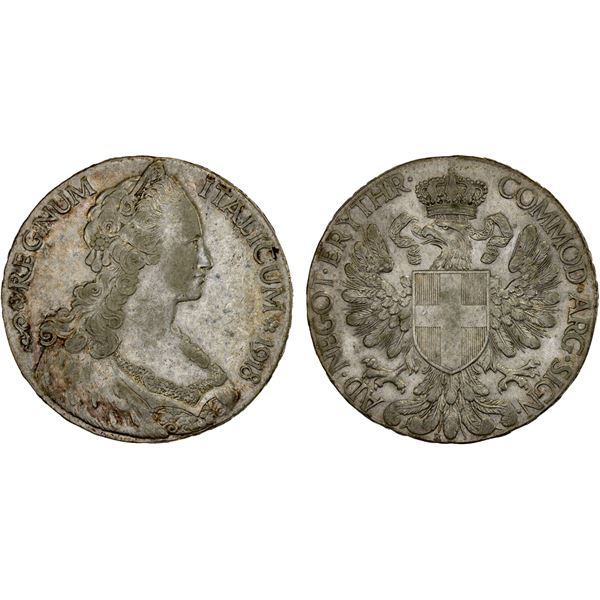 ERITREA: Italian Colony, AR tallero, 1918-R, AU