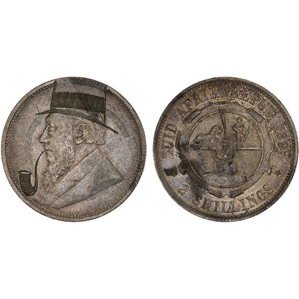 SOUTH AFRICA: Zuid Afrikaansche Republiek, AR 2 shillings, 1895, VF