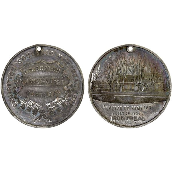 CANADA: white metal token (10.3g), 1891, XF