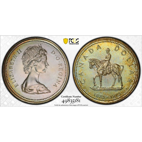 CANADA: Elizabeth II, 1952-2022, AR dollar, 1973, Specimen 68