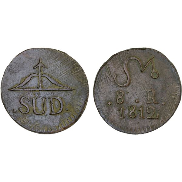 MEXICO: War of Independence, AE 8 reales, Oaxaca, 1812, XF