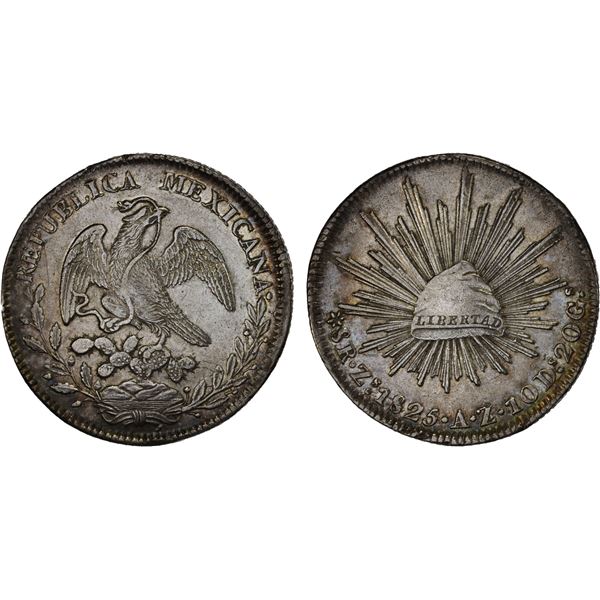 MEXICO: Republic, AR 8 reales (26.86g), 1825-Zs, XF