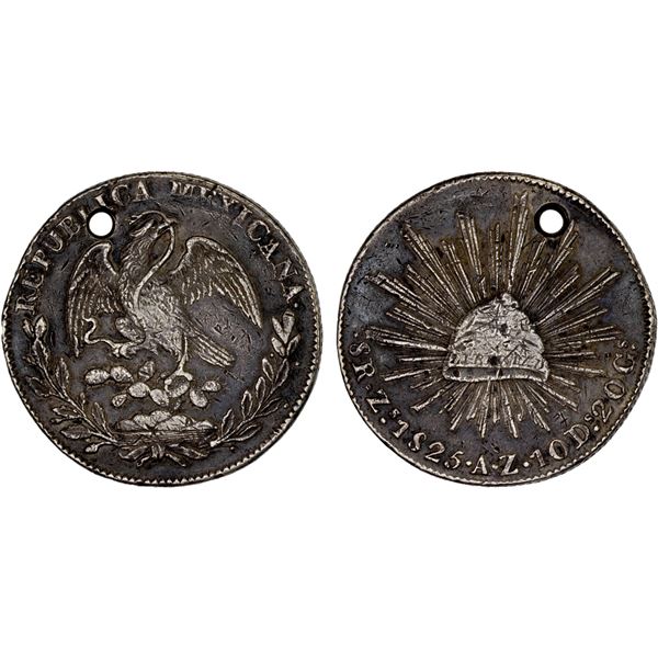 MEXICO: Republic, AR 8 reales (26.18g), 1825-Zs, VF