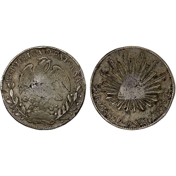 MEXICO: Republic, AR 8 reales (25.12g), 1829-Zs, Choice VF