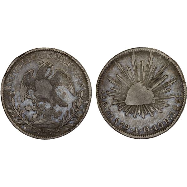 MEXICO: Republic, AR 8 reales (26.23g), 1829-Zs, VF