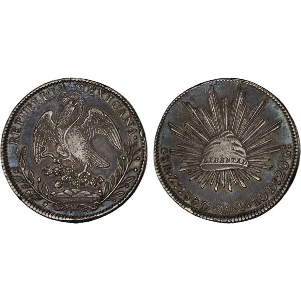 MEXICO: Republic, AR 8 reales (27.09g), 1830-Zs, XF