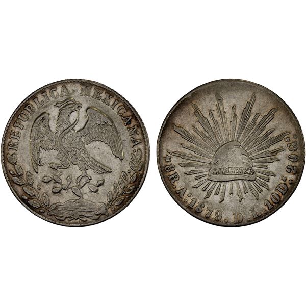 MEXICO: Republic, AR 8 reales (26.85g), 1879-As, Choice VF