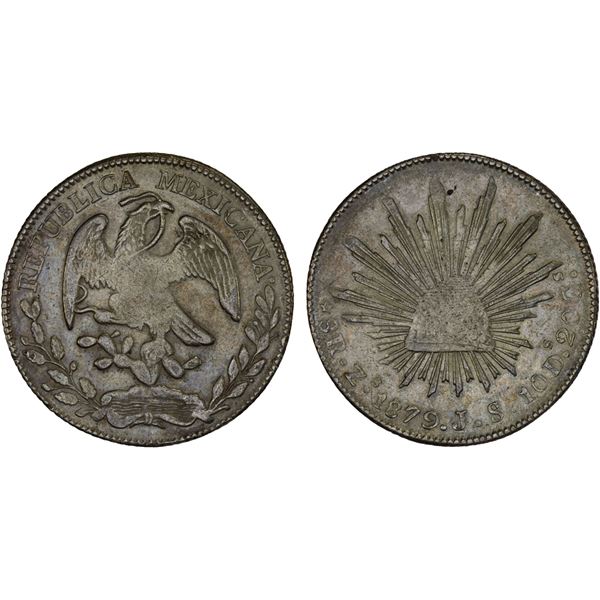 MEXICO: Republic, AR 8 reales (26.95g), 1879-Zs, XF