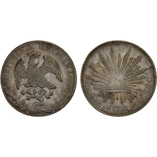 MEXICO: Republic, AR 8 reales (26.90g), 1880-Mo, VF-XF