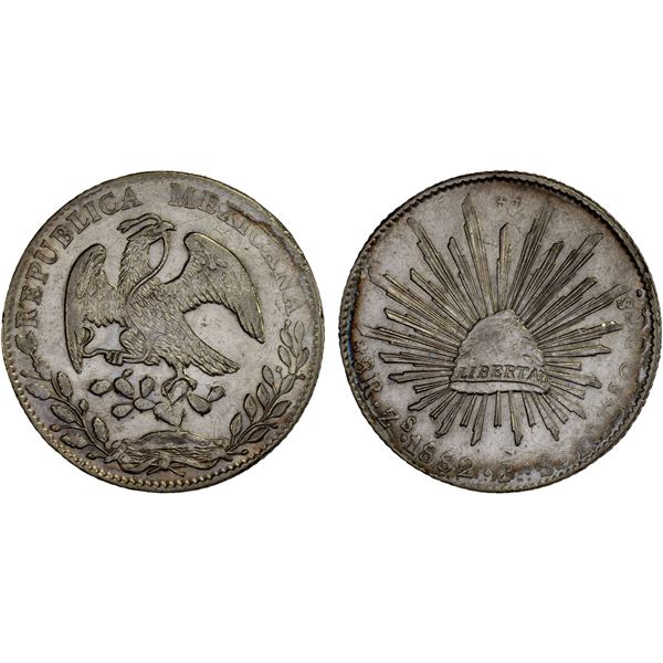MEXICO: Republic, AR 8 reales (26.94g), 1882-Zs, AU
