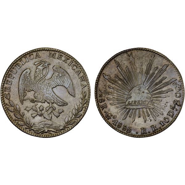 MEXICO: Republic, AR 8 reales (27.04g), 1885 (8/7)-Go, XF-AU