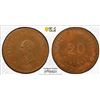 Image 1 : MEXICO: Revolutionary Issue, AE 20 centavos, Oaxaca, 1915, PCGS MS62 BN