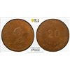 Image 1 : MEXICO: Revolutionary Issue, AE 20 centavos, Oaxaca, 1915, PCGS MS62 BN