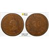 Image 1 : MEXICO: Revolutionary Issue, AE 20 centavos, Oaxaca, 1915, PCGS MS62 BN