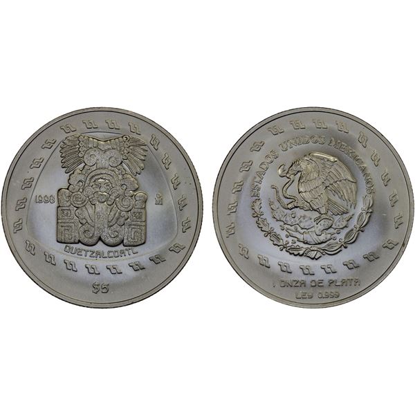 MEXICO: Estados Unidos, AR 5 pesos, 1998, Brilliant UNC