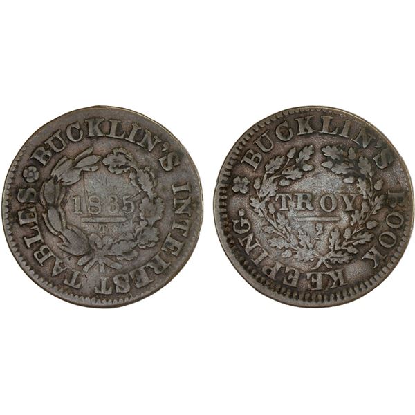 UNITED STATES: AE token (8.59g), 1835, VG to Fine