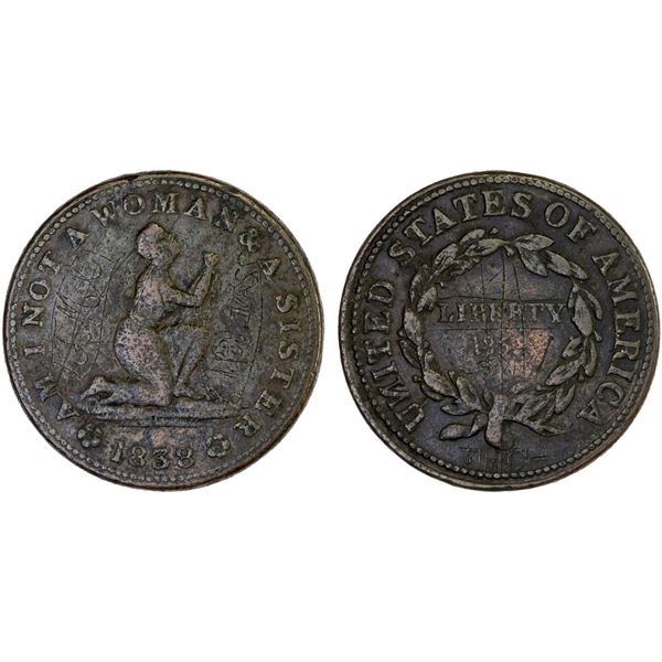 UNITED STATES: Hard Times Tokens, AE token, 1838, VF