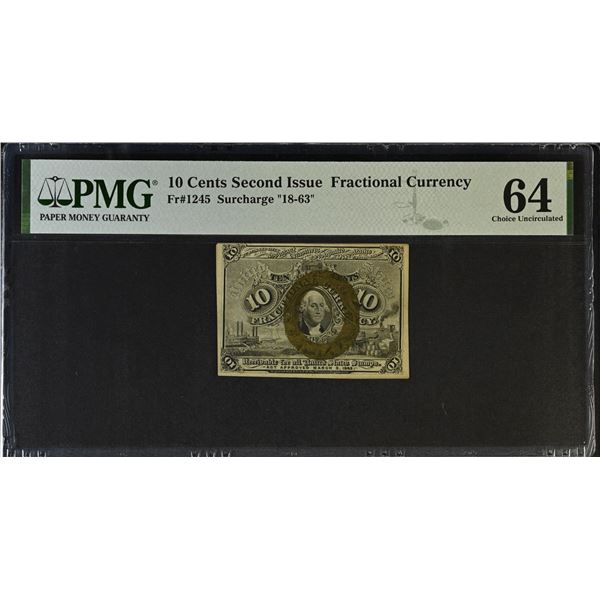 UNITED STATES: 10 cents, 3.3.1863, PMG graded MS64