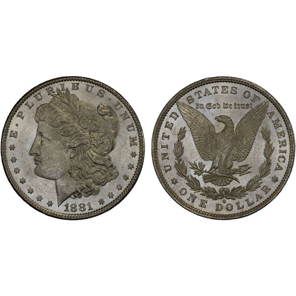 UNITED STATES: AR dollar, 1881-O, Unc