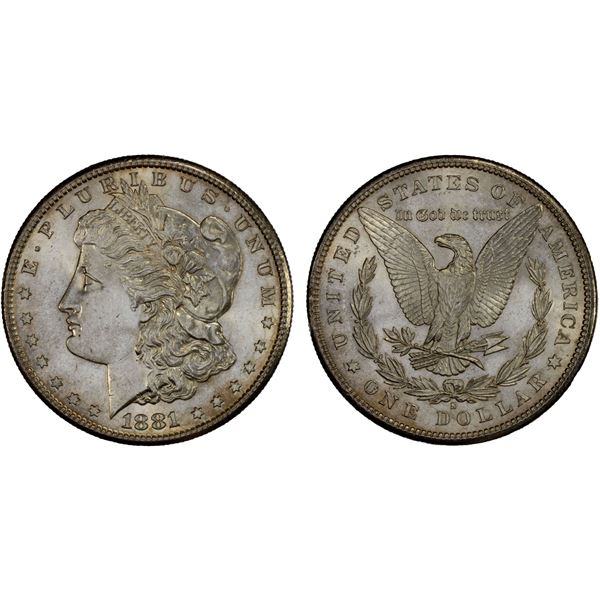 UNITED STATES: AR dollar, 1881-S, Unc