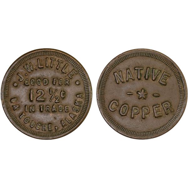 UNITED STATES: AE 12½ cents token, ND (ca. 1908-15), XF-AU
