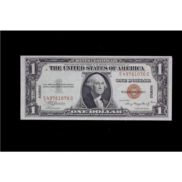 HAWAII: 1 dollar banknote, 1935-A, Choice Unc