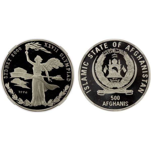AFGHANISTAN: Islamic State, AR 500 afghanis, 1996, NGC PF69 Ultra Cameo