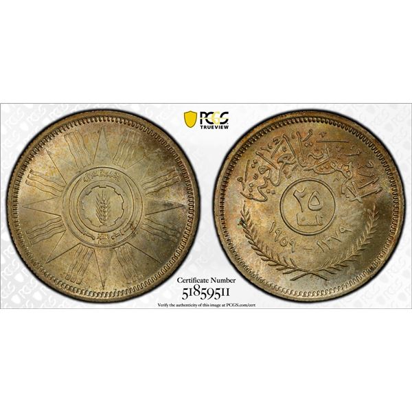 IRAQ: Republic, AR 20 fils, 1959/AH1379, PCGS MS66
