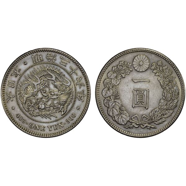 JAPAN: Meiji, 1868-1912, AR yen, year 36 (1903), Unc