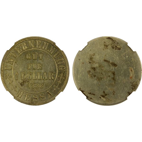 NETHERLANDS EAST INDIES: Plantation Tokens, dollar token, 1888, NGC Unc detail