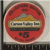 Image 2 : CARSON VALLEY INN $5 COLLECTORS EDITION 1991