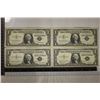 4-$1 SILVER CERTIFICATES: 1957, 2-57-A & 1957-B