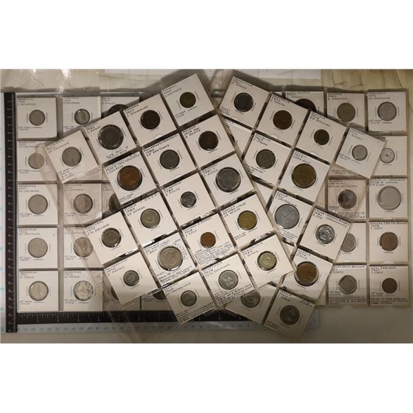 81 VARIOUS FLIPPED AND ATRIBUTED WORLD COINS