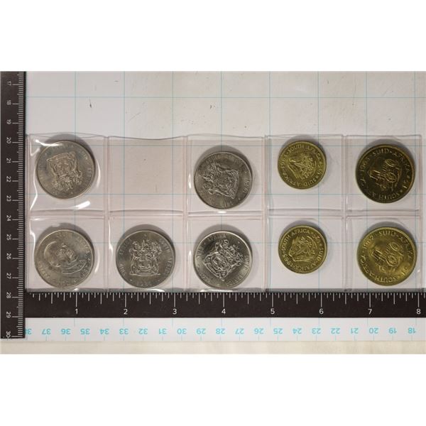 9 SOUTH AFRICA COINS: 1977, 78, 80, 81 & 1982 ONE