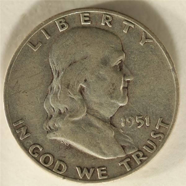 1951-D SILVER FRANKLIN HALF DOLLAR