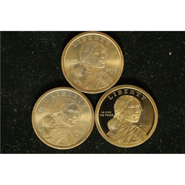 2003-P/D/S SACAGAWEA DOLLARS "S" COIN IS PROOF