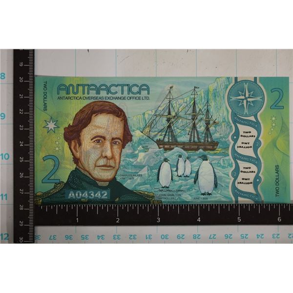 2020 POLYMER ANTARCTICA TWO DOLLARS CRISP UNC