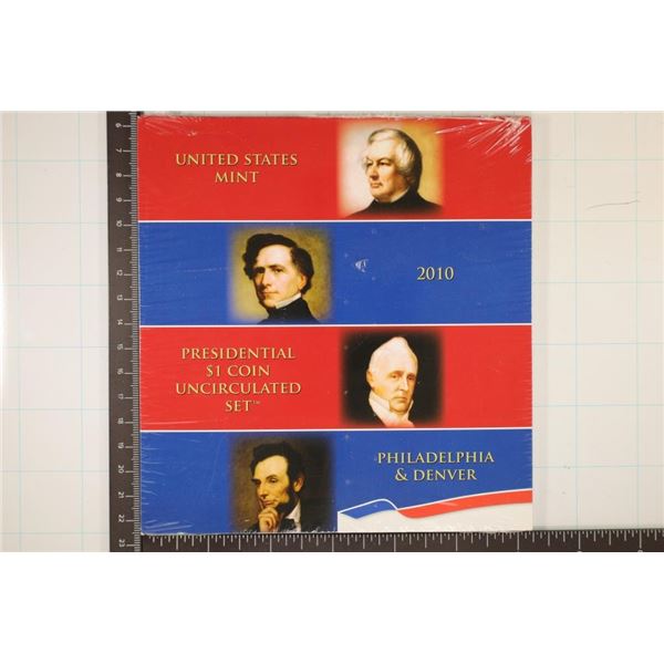 2010-P & D PRESIDENTIAL DOLLAR 8 COIN UNC SET IN