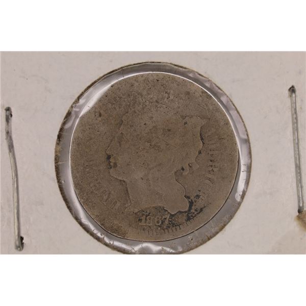 1867 THREE CENT PIECE (NICKEL)