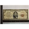 1929 US $5 BROWN SEAL NATIONAL CURRENCY OF